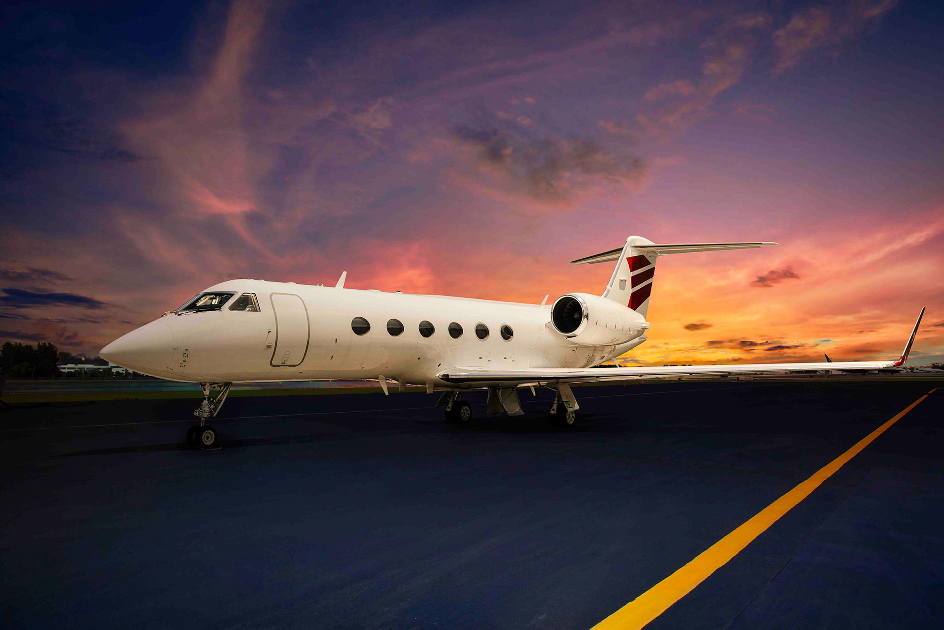 N383DJ-exterior-angled-sunset